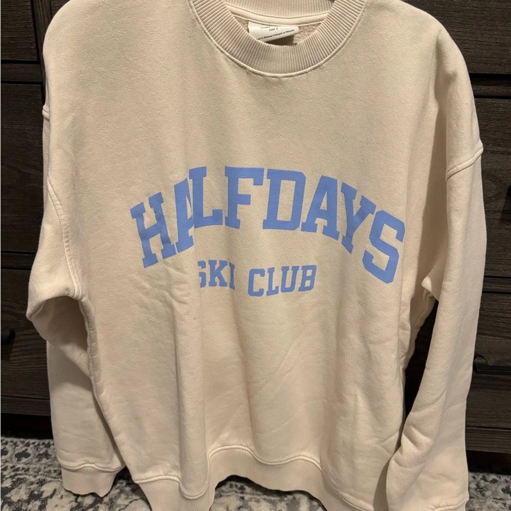 Halfdays Women's Cream Sweatshirt - Picture 1 of 3